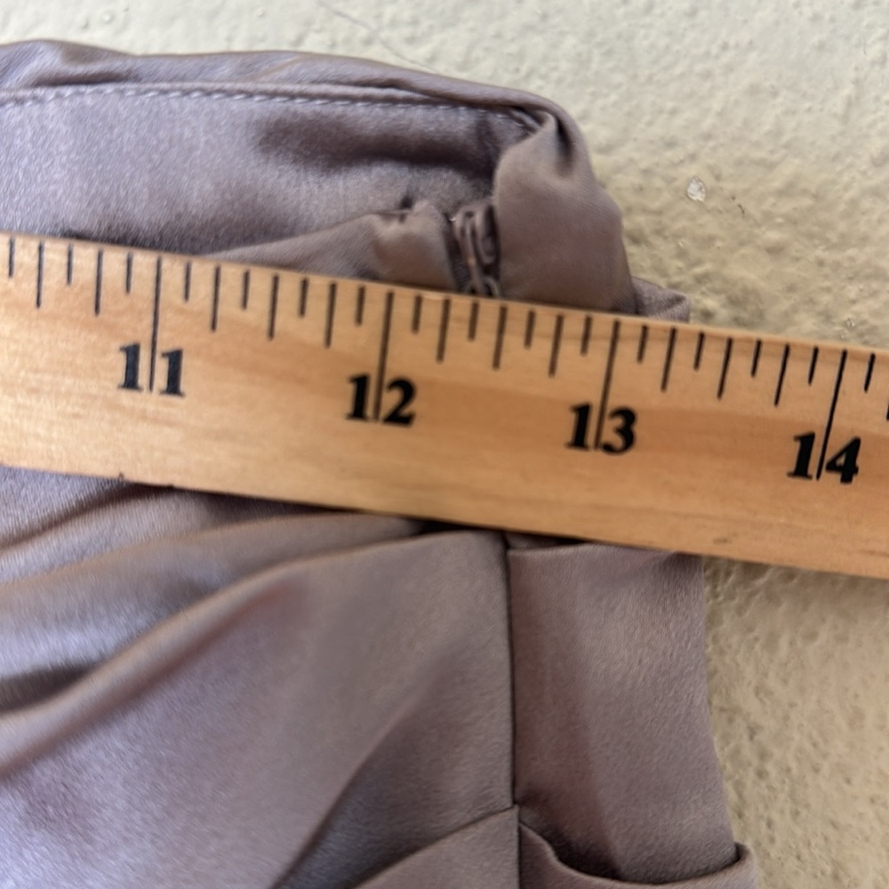 HOUSE OF CB 'Jia' Grey Satin Gathered Maxi Skirt‎ NWOT Size S - Picture 15 of 15